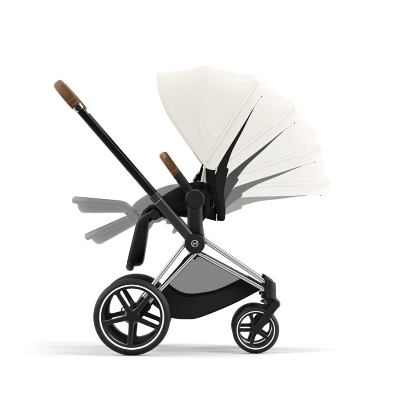 Cybex Priam Βρεφικό Καρότσι Off White | light beige Με Σκελετό Chrome Brown | chrome