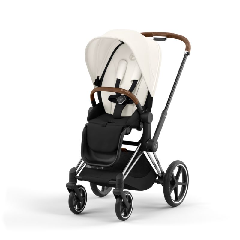 Cybex Priam Βρεφικό Καρότσι Off White | light beige Με Σκελετό Chrome Brown | chrome