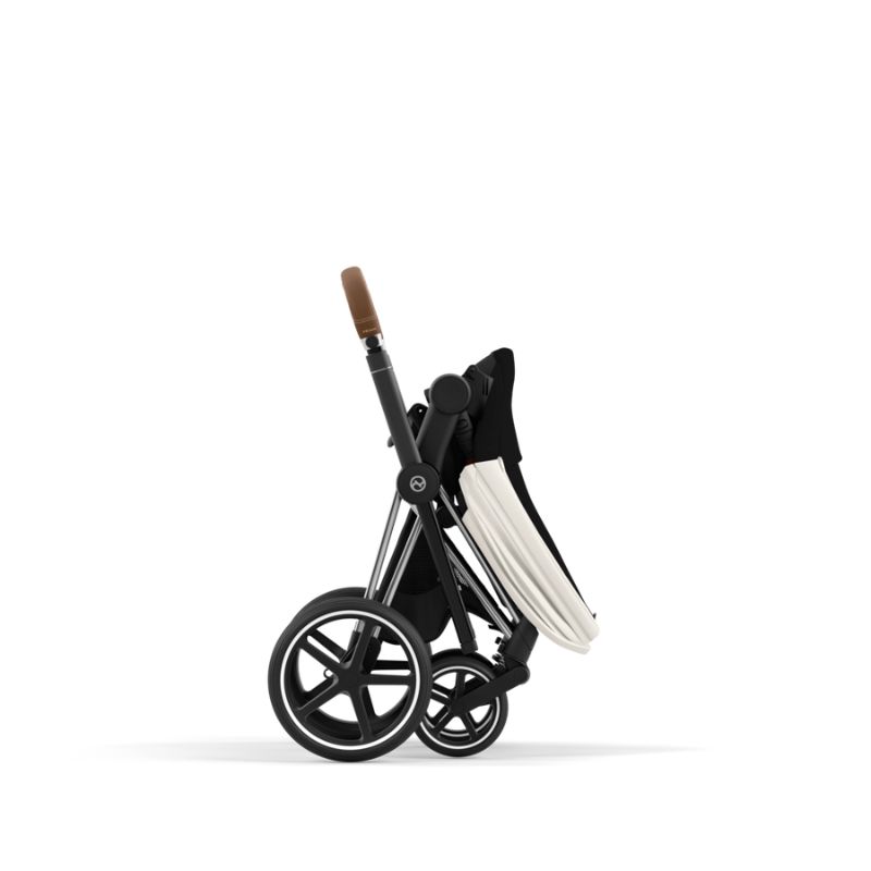 Cybex Priam Βρεφικό Καρότσι Off White | light beige Με Σκελετό Chrome Brown | chrome