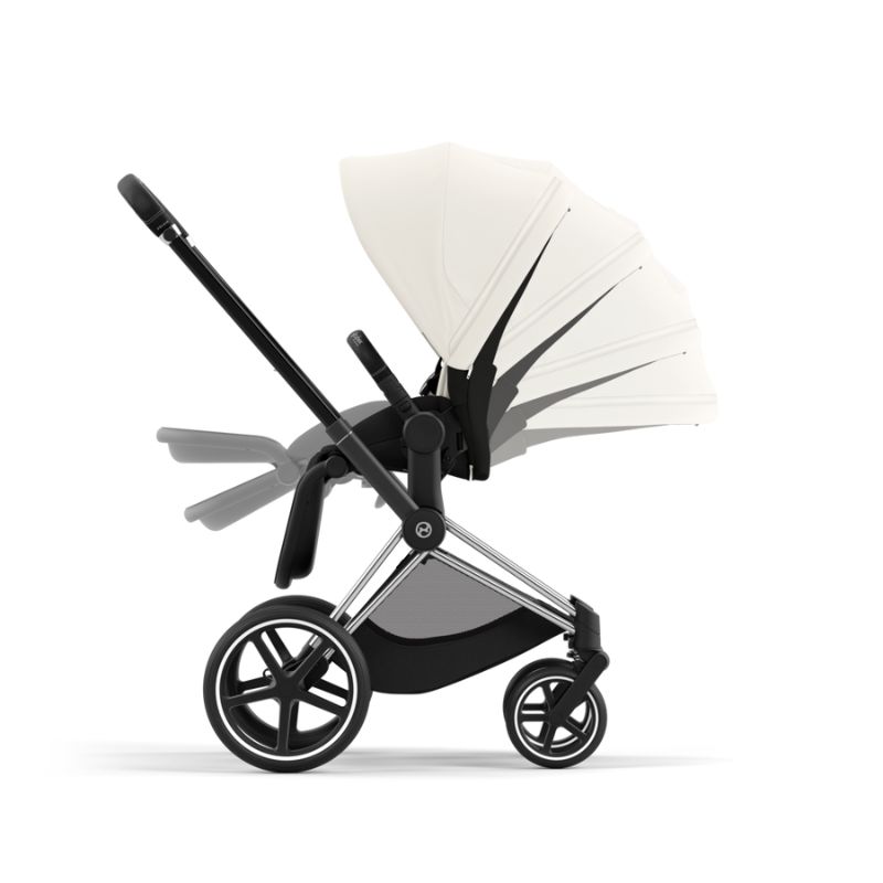 Cybex Priam Βρεφικό Καρότσι Off White | light beige Με Σκελετό Chrome Black | chrome
