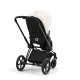 Cybex Priam Βρεφικό Καρότσι Off White | light beige Με Σκελετό Matt Black | black