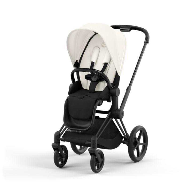 Cybex Priam Βρεφικό Καρότσι Off White | light beige Με Σκελετό Matt Black | black