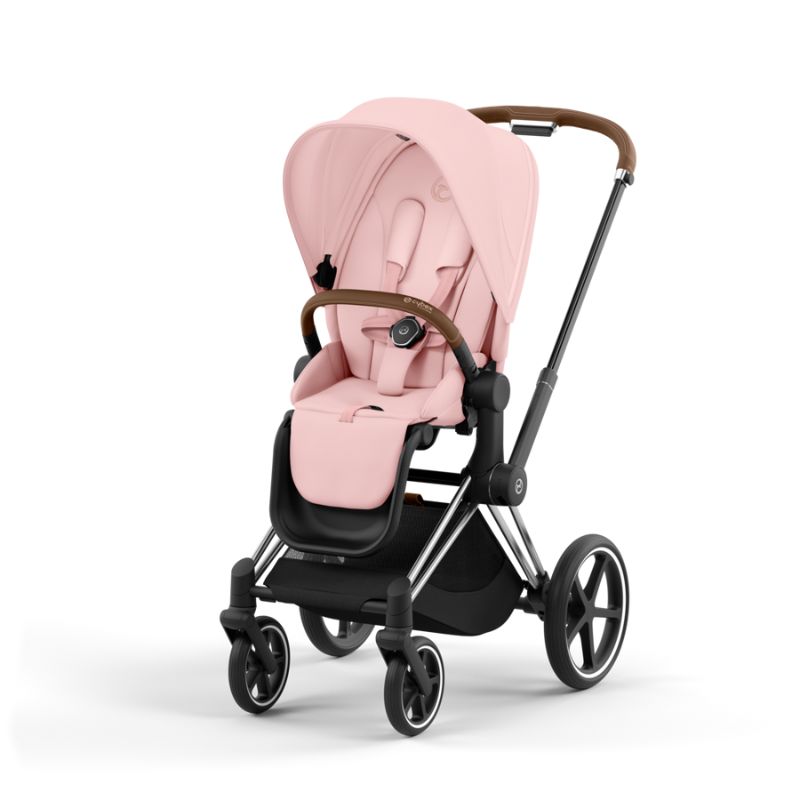 Cybex Priam Βρεφικό Καρότσι Peach Pink | light pink Με Σκελετό Chrome Brown | chrome