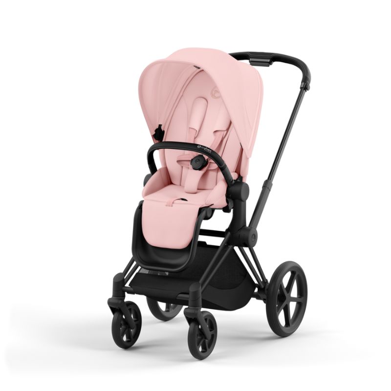 Cybex Priam Βρεφικό Καρότσι Peach Pink | light pink Με Σκελετό Matt Black | black