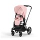 Cybex Priam Βρεφικό Καρότσι Peach Pink | light pink Με Σκελετό Matt Black | black