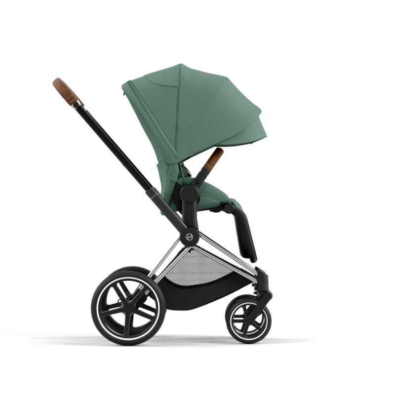 Cybex Priam Βρεφικό Καρότσι Leaf Green | dark green Με Σκελετό Chrome Brown | chrome