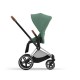 Cybex Priam Βρεφικό Καρότσι Leaf Green | dark green Με Σκελετό Chrome Brown | chrome