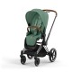 Cybex Priam Βρεφικό Καρότσι Leaf Green | dark green Με Σκελετό Chrome Brown | chrome