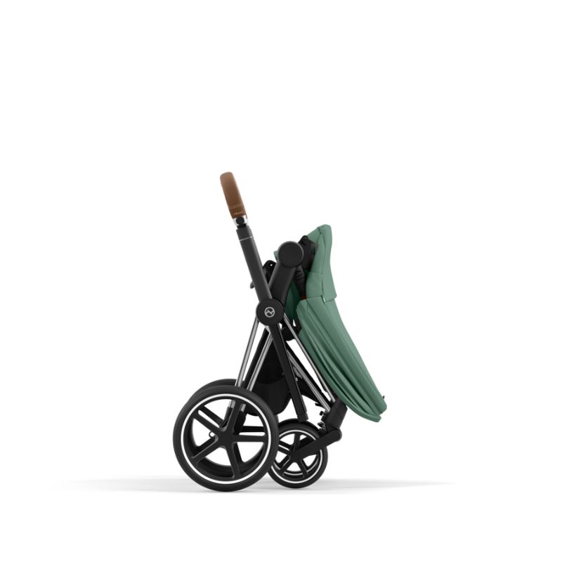 Cybex Priam Βρεφικό Καρότσι Leaf Green | dark green Με Σκελετό Chrome Brown | chrome