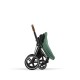 Cybex Priam Βρεφικό Καρότσι Leaf Green | dark green Με Σκελετό Chrome Brown | chrome