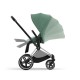 Cybex Priam Βρεφικό Καρότσι Leaf Green | dark green Με Σκελετό Chrome Black | chrome