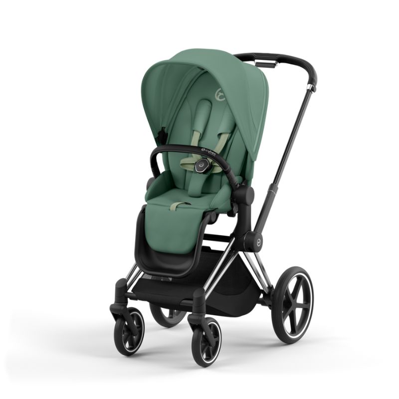 Cybex Priam Βρεφικό Καρότσι Leaf Green | dark green Με Σκελετό Chrome Black | chrome