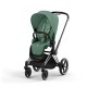 Cybex Priam Βρεφικό Καρότσι Leaf Green | dark green Με Σκελετό Chrome Black | chrome