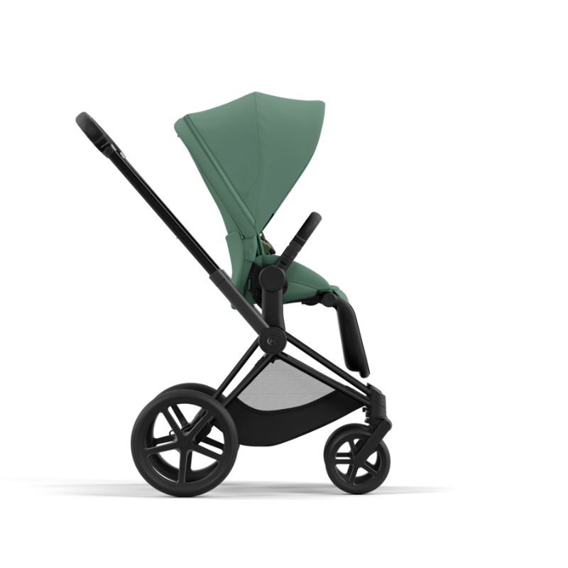 Cybex Priam Βρεφικό Καρότσι Leaf Green | dark green Με Σκελετό Matt Black | black