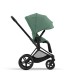 Cybex Priam Βρεφικό Καρότσι Leaf Green | dark green Με Σκελετό Matt Black | black