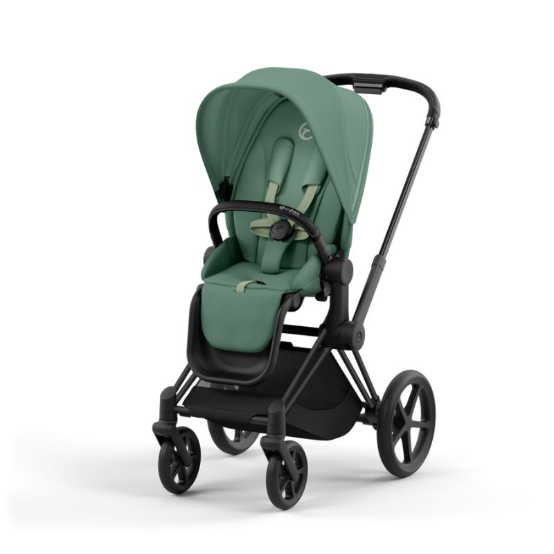 Cybex Priam Βρεφικό Καρότσι Leaf Green | dark green Με Σκελετό Matt Black | black