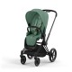Cybex Priam Βρεφικό Καρότσι Leaf Green | dark green Με Σκελετό Matt Black | black