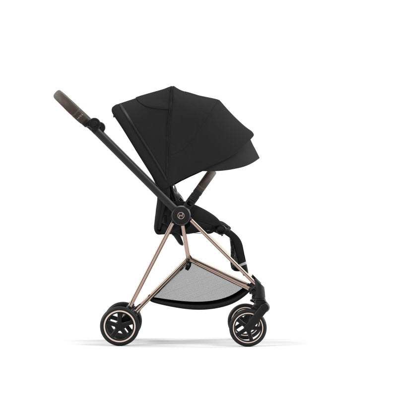Cybex Mios Βρεφικό Καρότσι Sepia Black | black Με Σκελετό Rosegold | rosegold