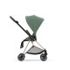 Cybex Mios Βρεφικό Καρότσι Leaf Green | dark green Με Σκελετό Rosegold | rosegold