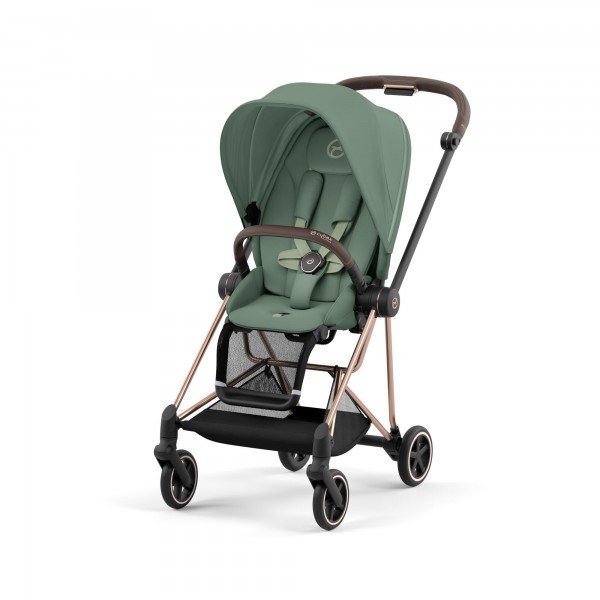 Cybex Mios Βρεφικό Καρότσι Leaf Green | dark green Με Σκελετό Rosegold | rosegold