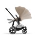 Cybex Priam Βρεφικό Καρότσι Cozy Beige | beige Με Σκελετό Chrome Black | chrome