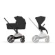 Cybex Priam Comfort Σύστημα Μεταφοράς 2-Σε-1 Με Αναδιπλούμενο Πορτ Μπεμπέ Sepia Black | black Με Σκελετό Rosegold | rosegold
