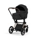 Cybex Priam Comfort Σύστημα Μεταφοράς 2-Σε-1 Με Αναδιπλούμενο Πορτ Μπεμπέ Sepia Black | black Με Σκελετό Rosegold | rosegold