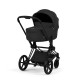 Cybex Priam Comfort Σύστημα Μεταφοράς 2-Σε-1 Με Αναδιπλούμενο Πορτ Μπεμπέ Sepia Black | black Με Σκελετό Matt Black | black