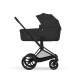 Cybex Priam Comfort Σύστημα Μεταφοράς 2-Σε-1 Με Αναδιπλούμενο Πορτ Μπεμπέ Sepia Black | black Με Σκελετό Matt Black | black
