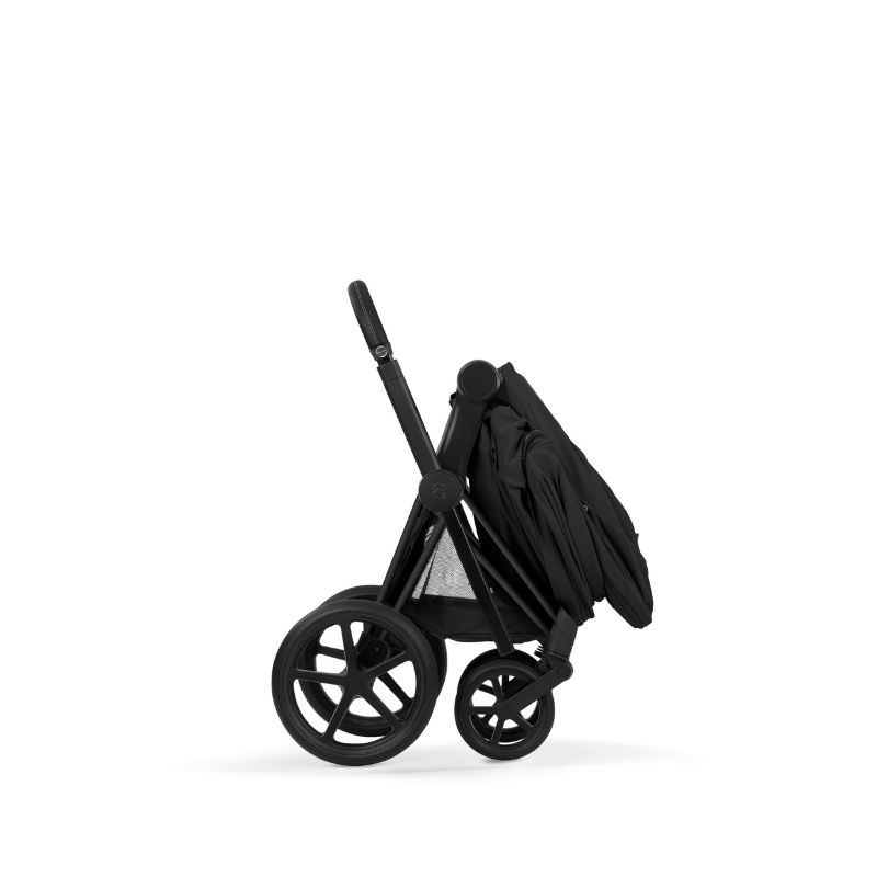 Cybex Priam Comfort Σύστημα Μεταφοράς 2-Σε-1 Με Αναδιπλούμενο Πορτ Μπεμπέ Sepia Black | black Με Σκελετό Matt Black | black