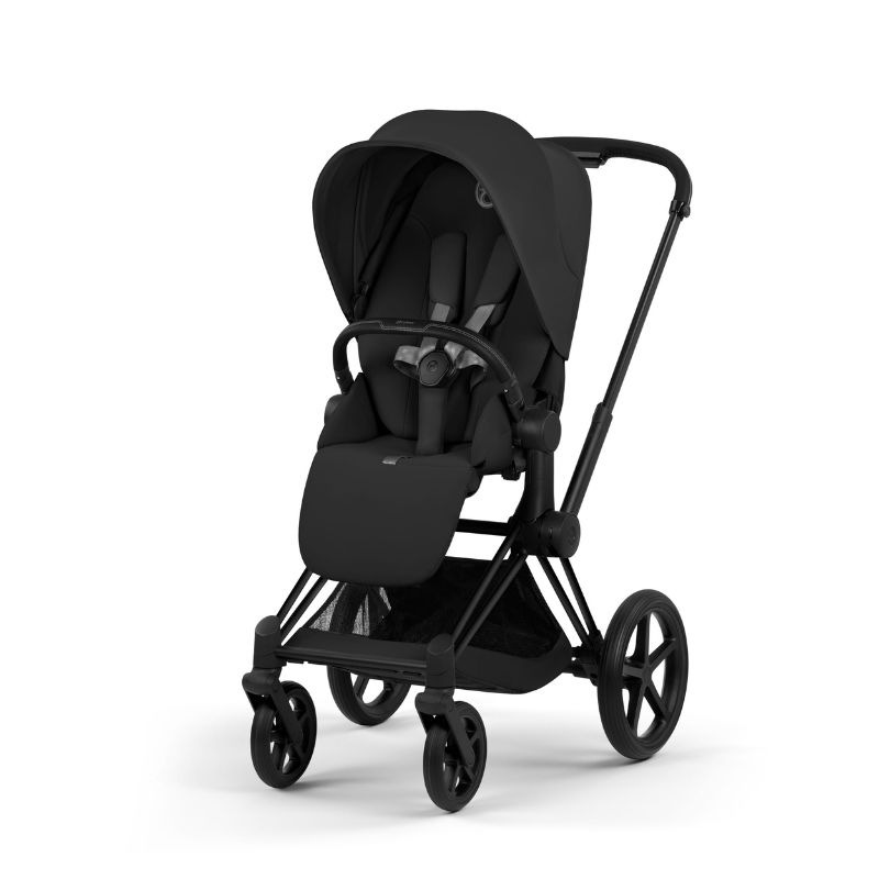 Cybex Priam Comfort Σύστημα Μεταφοράς 2-Σε-1 Με Αναδιπλούμενο Πορτ Μπεμπέ Sepia Black | black Με Σκελετό Matt Black | black