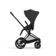 Cybex Priam Comfort Σύστημα Μεταφοράς 2-Σε-1 Με Αναδιπλούμενο Πορτ Μπεμπέ Sepia Black | black Με Σκελετό Matt Black | black