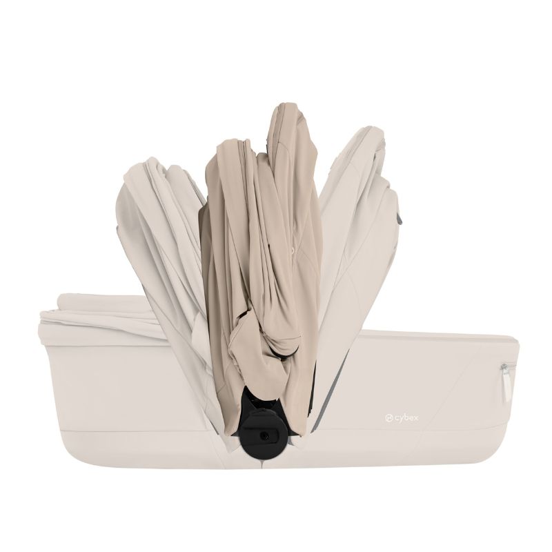 Cybex Priam Comfort Σύστημα Μεταφοράς 2-Σε-1 Με Αναδιπλούμενο Πορτ Μπεμπέ Cozy Beige | beige Με Σκελετό Matt Black | black