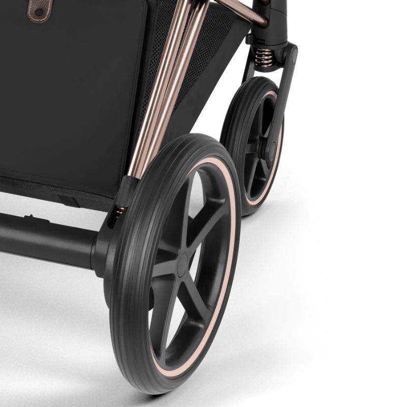Cybex e-Priam Comfort Σύστημα Μεταφοράς 2-Σε-1 Με Πτυσσόμενο Πορτ Μπεμπέ Sepia Black | black Με Σκελετό Matt Black | black
