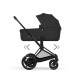 Cybex e-Priam Comfort Σύστημα Μεταφοράς 2-Σε-1 Με Πτυσσόμενο Πορτ Μπεμπέ Sepia Black | black Με Σκελετό Matt Black | black