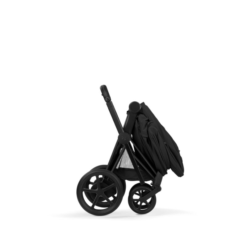 Cybex e-Priam Comfort Σύστημα Μεταφοράς 2-Σε-1 Με Πτυσσόμενο Πορτ Μπεμπέ Sepia Black | black Με Σκελετό Matt Black | black