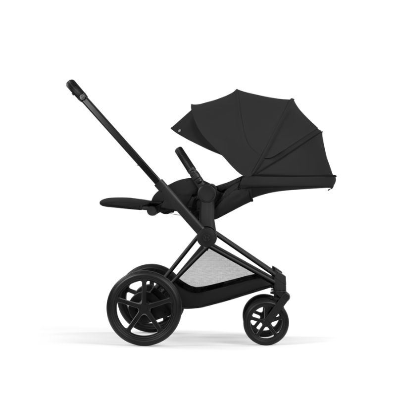 Cybex e-Priam Comfort Σύστημα Μεταφοράς 2-Σε-1 Με Πτυσσόμενο Πορτ Μπεμπέ Sepia Black | black Με Σκελετό Matt Black | black