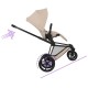 Cybex e-Priam Comfort Σύστημα Μεταφοράς 2-Σε-1 Με Πτυσσόμενο Πορτ Μπεμπέ Cozy Beige | beige Με Σκελετό Matt Black | black