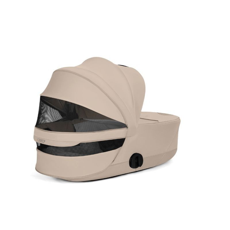 Cybex e-Priam Comfort Σύστημα Μεταφοράς 2-Σε-1 Με Πτυσσόμενο Πορτ Μπεμπέ Cozy Beige | beige Με Σκελετό Matt Black | black
