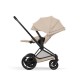 Cybex e-Priam Comfort Σύστημα Μεταφοράς 2-Σε-1 Με Πτυσσόμενο Πορτ Μπεμπέ Cozy Beige | beige Με Σκελετό Matt Black | black