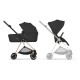 Cybex Mios Comfort Σύστημα Μεταφοράς 2-Σε-1 Με Πτυσσόμενο Πορτ Μπεμπέ Sepia Black | black Με Σκελετό Rosegold | rosegold