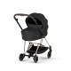 Cybex Mios Comfort Σύστημα Μεταφοράς 2-Σε-1 Με Πτυσσόμενο Πορτ Μπεμπέ Sepia Black | black Με Σκελετό Rosegold | rosegold
