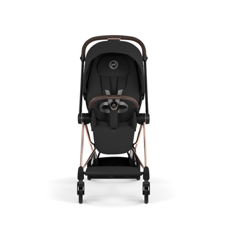 Cybex Mios Comfort Σύστημα Μεταφοράς 2-Σε-1 Με Πτυσσόμενο Πορτ Μπεμπέ Sepia Black | black Με Σκελετό Rosegold | rosegold