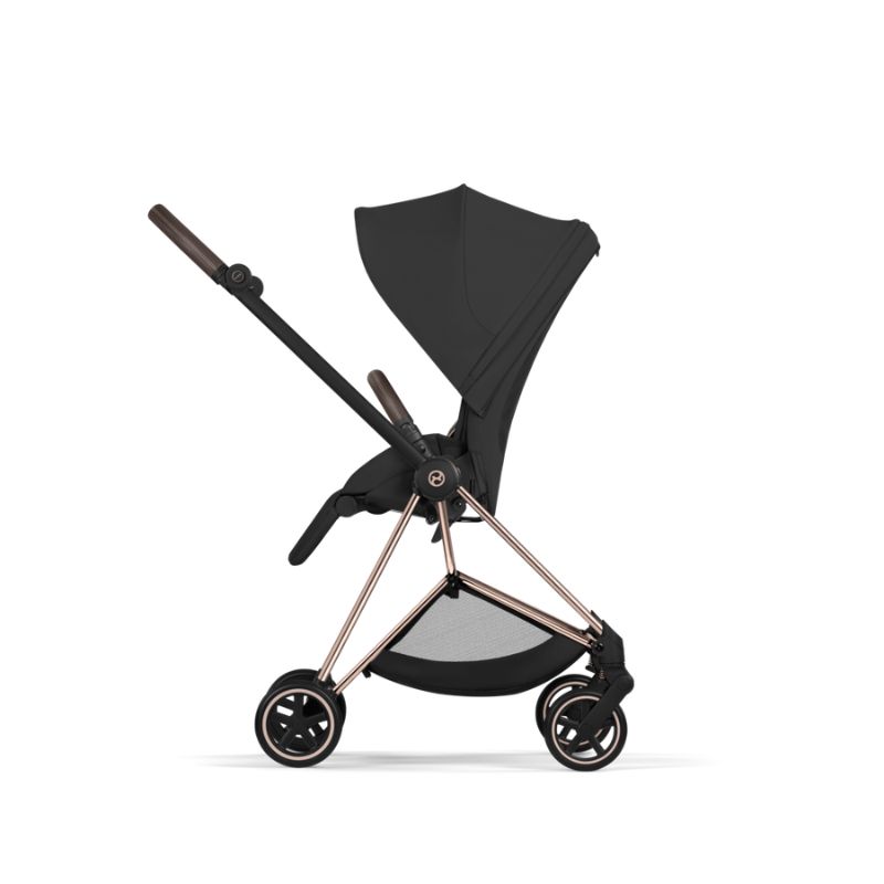 Cybex Mios Comfort Σύστημα Μεταφοράς 2-Σε-1 Με Πτυσσόμενο Πορτ Μπεμπέ Sepia Black | black Με Σκελετό Rosegold | rosegold
