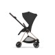 Cybex Mios Comfort Σύστημα Μεταφοράς 2-Σε-1 Με Πτυσσόμενο Πορτ Μπεμπέ Sepia Black | black Με Σκελετό Rosegold | rosegold