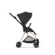Cybex Mios Comfort Σύστημα Μεταφοράς 2-Σε-1 Με Πτυσσόμενο Πορτ Μπεμπέ Sepia Black | black Με Σκελετό Rosegold | rosegold