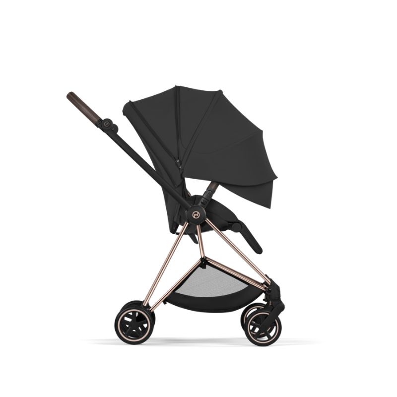 Cybex Mios Comfort Σύστημα Μεταφοράς 2-Σε-1 Με Πτυσσόμενο Πορτ Μπεμπέ Sepia Black | black Με Σκελετό Rosegold | rosegold