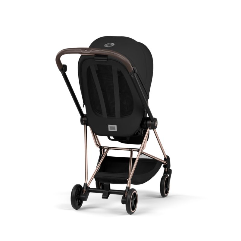 Cybex Mios Comfort Σύστημα Μεταφοράς 2-Σε-1 Με Πτυσσόμενο Πορτ Μπεμπέ Sepia Black | black Με Σκελετό Rosegold | rosegold