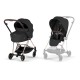 Cybex Mios Comfort Σύστημα Μεταφοράς 2-Σε-1 Με Πτυσσόμενο Πορτ Μπεμπέ Sepia Black | black Με Σκελετό Rosegold | rosegold