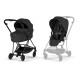 Cybex Mios Comfort Σύστημα Μεταφοράς 2-Σε-1 Με Πτυσσόμενο Πορτ Μπεμπέ Sepia Black | black Με Σκελετό Matt Black | black